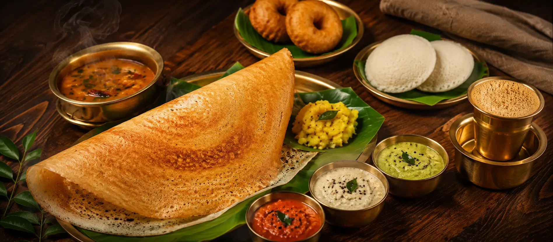 Dosa & Chutneys Spread